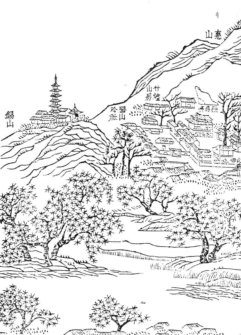 锡山惠山(线描)